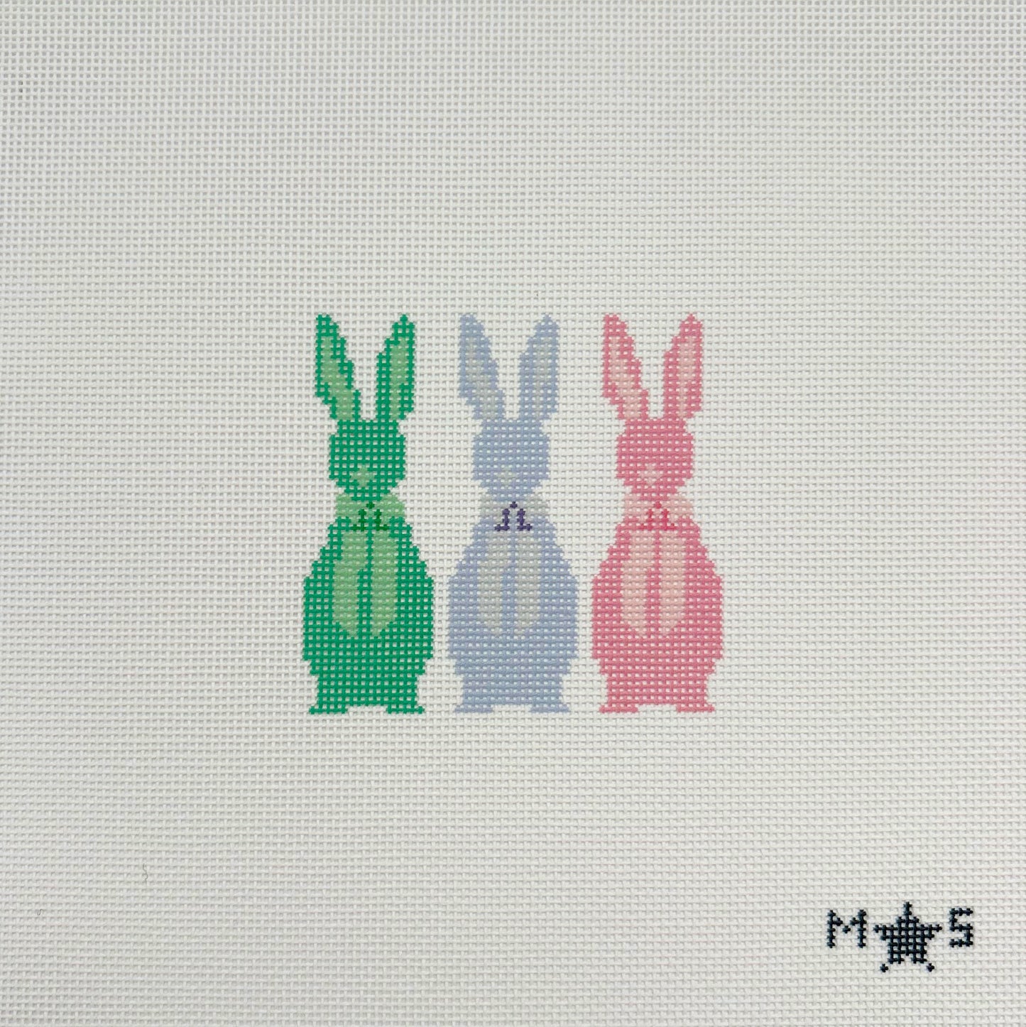 Flocked Bunny Trio