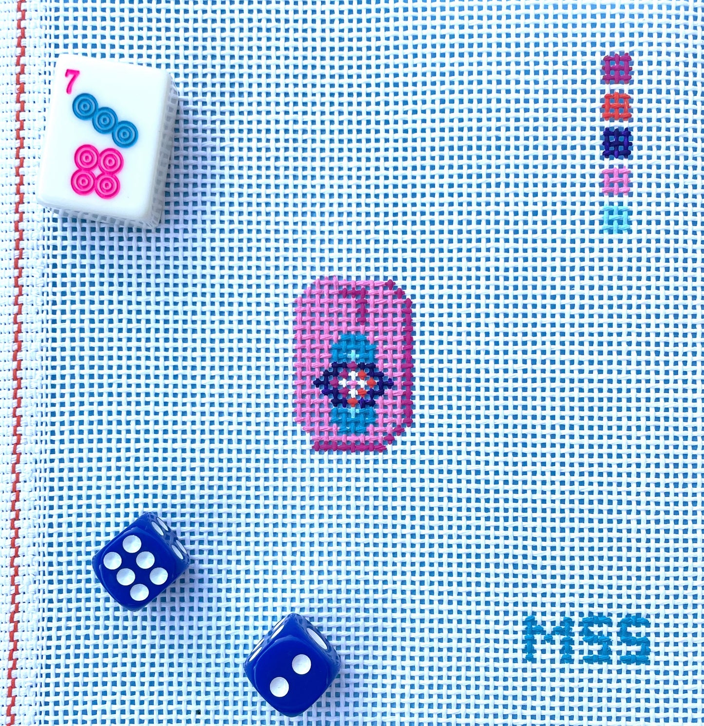 “7 Dot” Mahjong Tile Mini