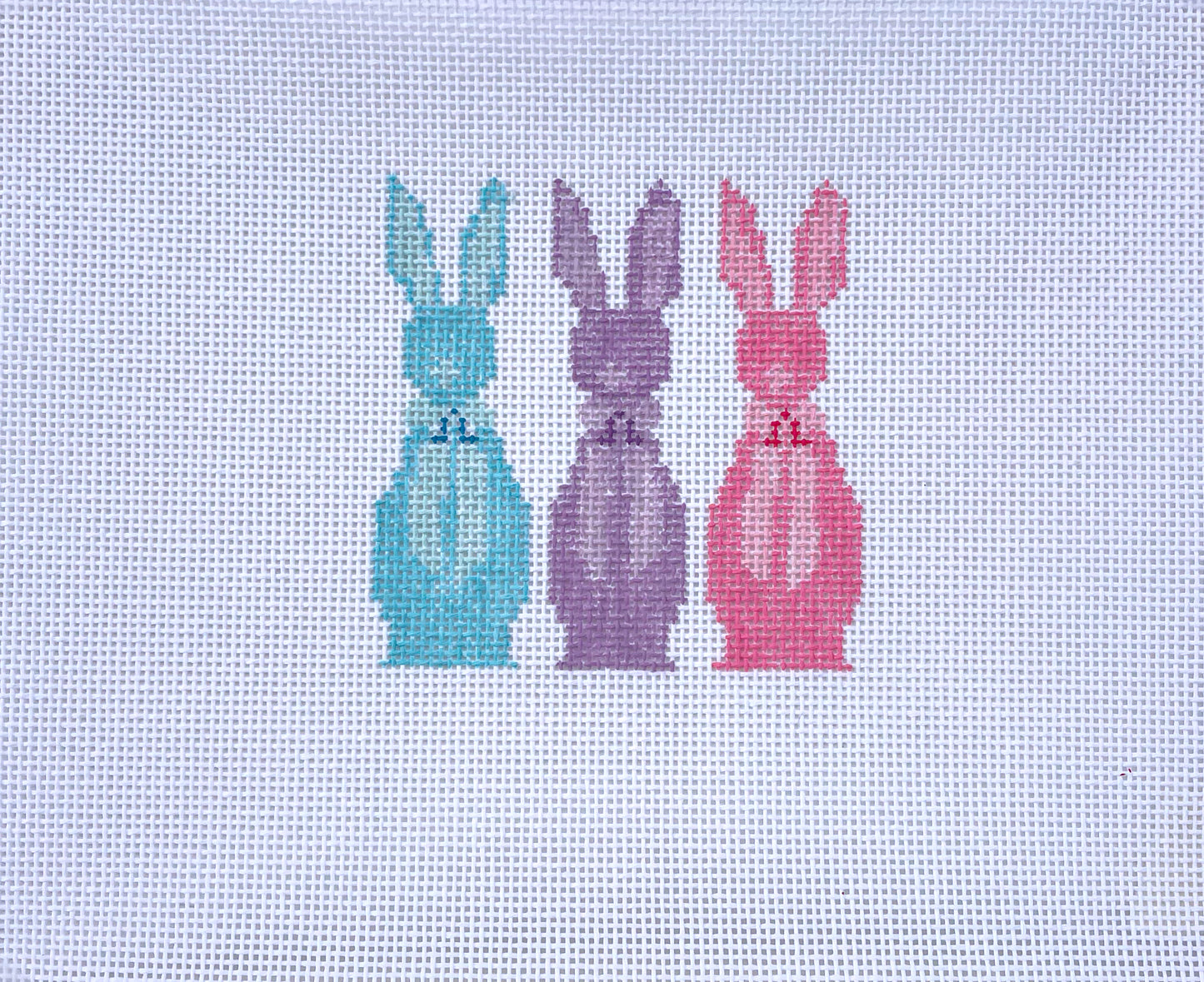 Flocked Bunny Trio