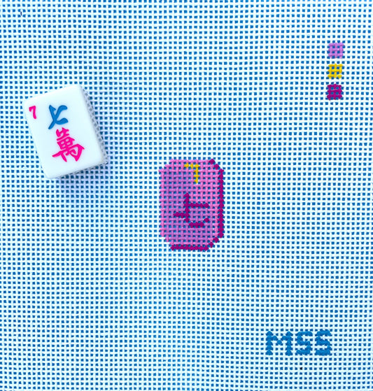 “7 Crack” Mahjong Tile Mini