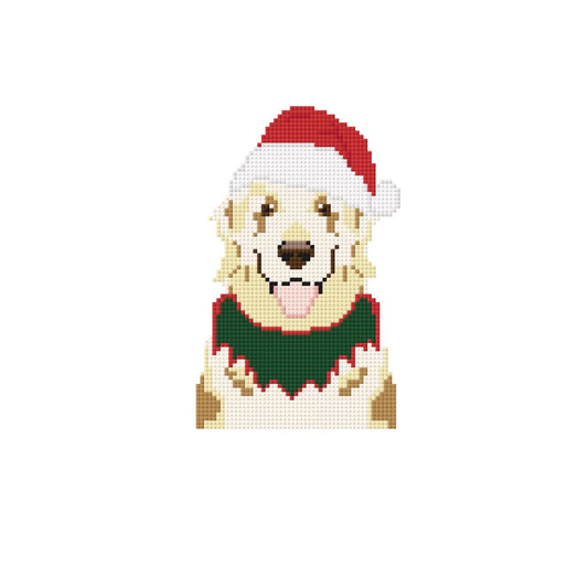 Christmas Golden Retriever Digital Stitch Chart