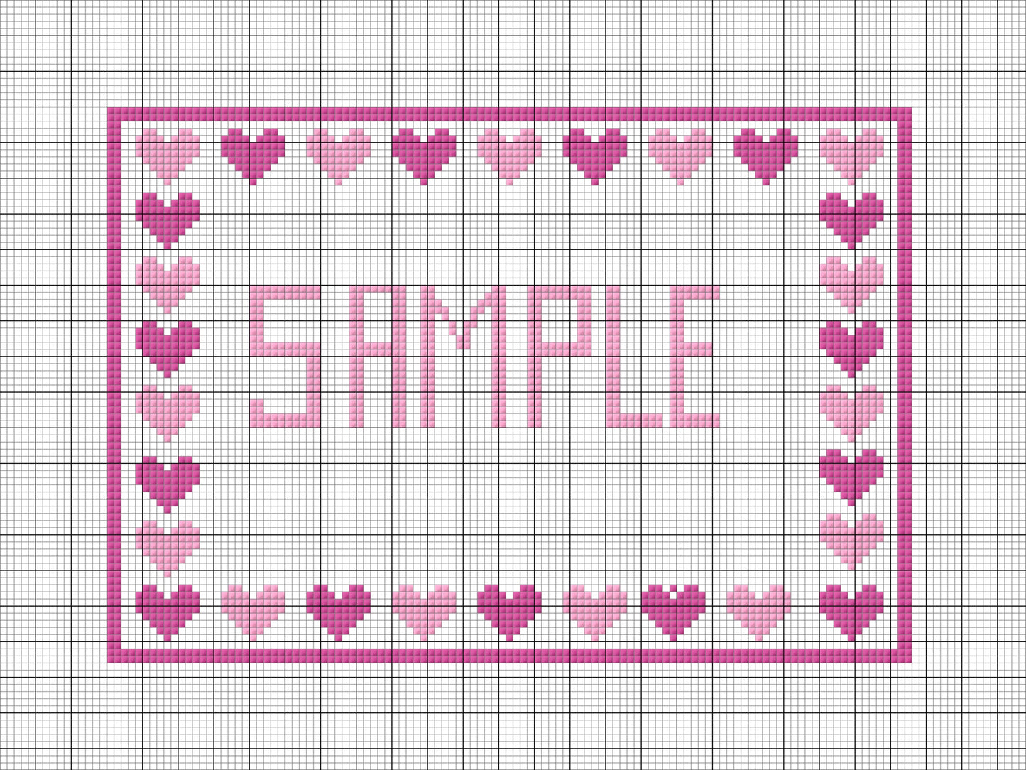 Valentine's Bow Golden Retriever Digital Stitch Chart