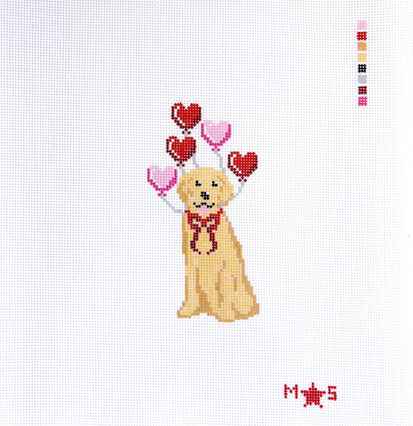 Heart Balloon Pup Canvas